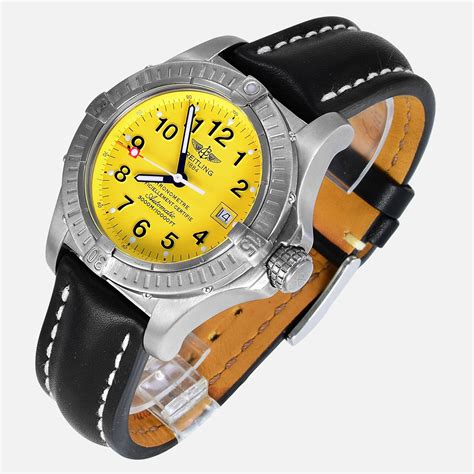 yellow breitling|Breitling seawolf yellow.